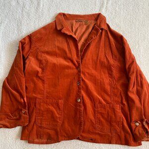 90s Gold Flava Burnt Orange Corduroy Utility Jacket